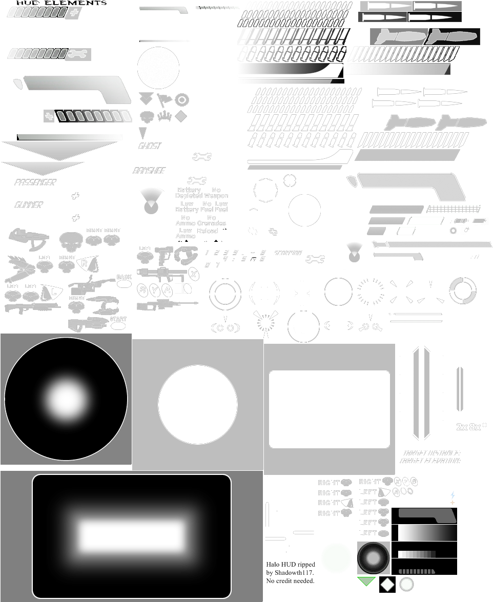 Pc / Computer - Halo Hud Sprites (974x1178), Png Download