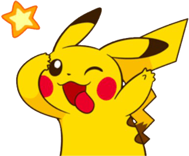 Pikachu 03 By Claudia110388 - Pokemon Line Sticker Gif (427x352), Png Download