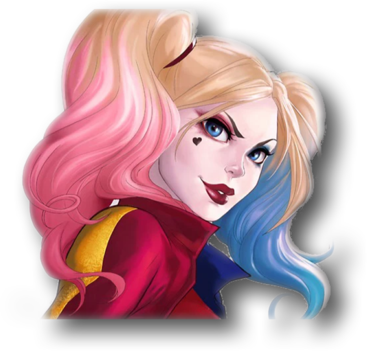 Pin By Kimberl Y On Clip Art - Harley Quinn Blue And Pink (1536x2048), Png Download