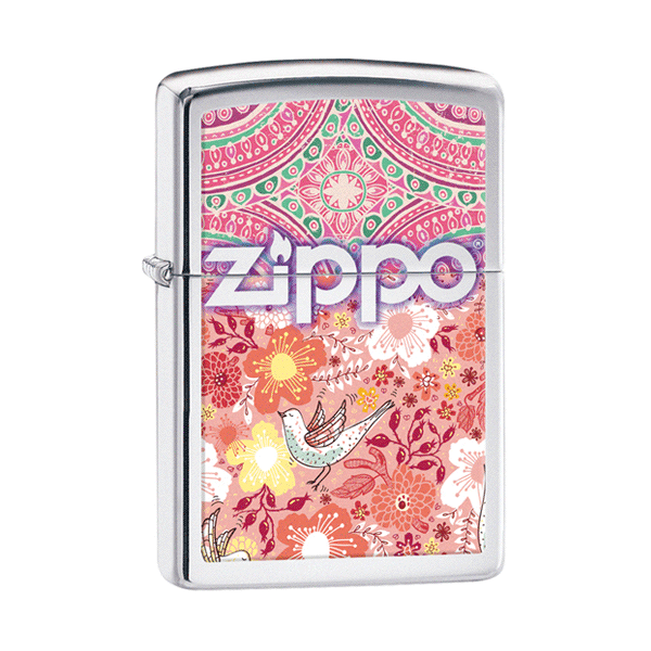 Zippo Lighter - Boho - Zippo Boho 4 High Polish Chrome Lighter (600x600), Png Download