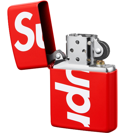 Supreme Logo Zippo Red (450x450), Png Download