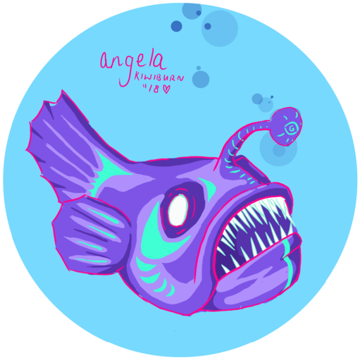 Angela The Angler Fish - Bet Her (600x851), Png Download