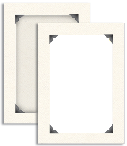 Bright White, Vintage Corner, Blank Back, Set Of 10 - Fireplace (434x500), Png Download