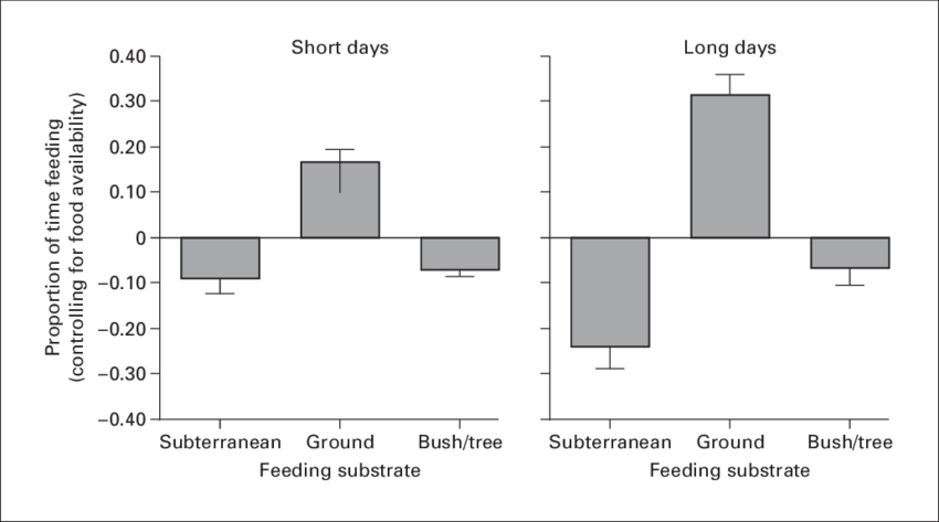 Residual Proportion Of Time Spent Foraging From The - Diagram (850x473), Png Download