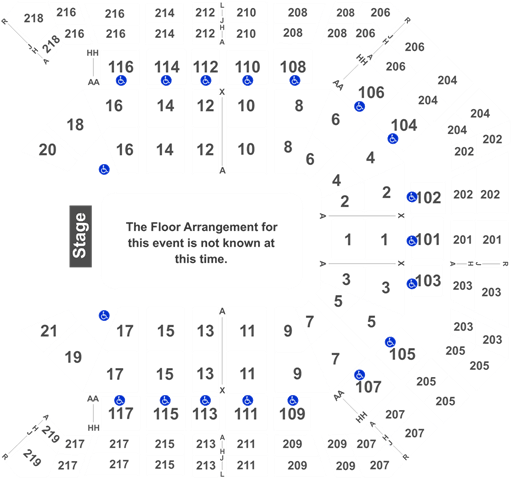 Mgm Grand Garden Arena Phish Seating Chart (525x490), Png Download