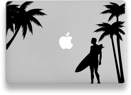 The Perfect Choice For - Autocollants Muraux Me037 Surfeur 60 X 47 Cm (433x317), Png Download