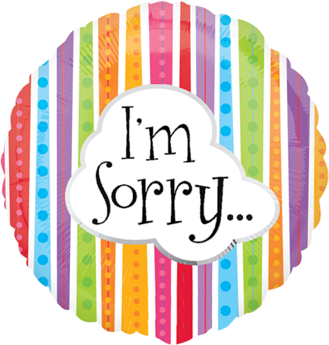 I'm Sorry Balloon - I M Sorry Balloons (500x500), Png Download