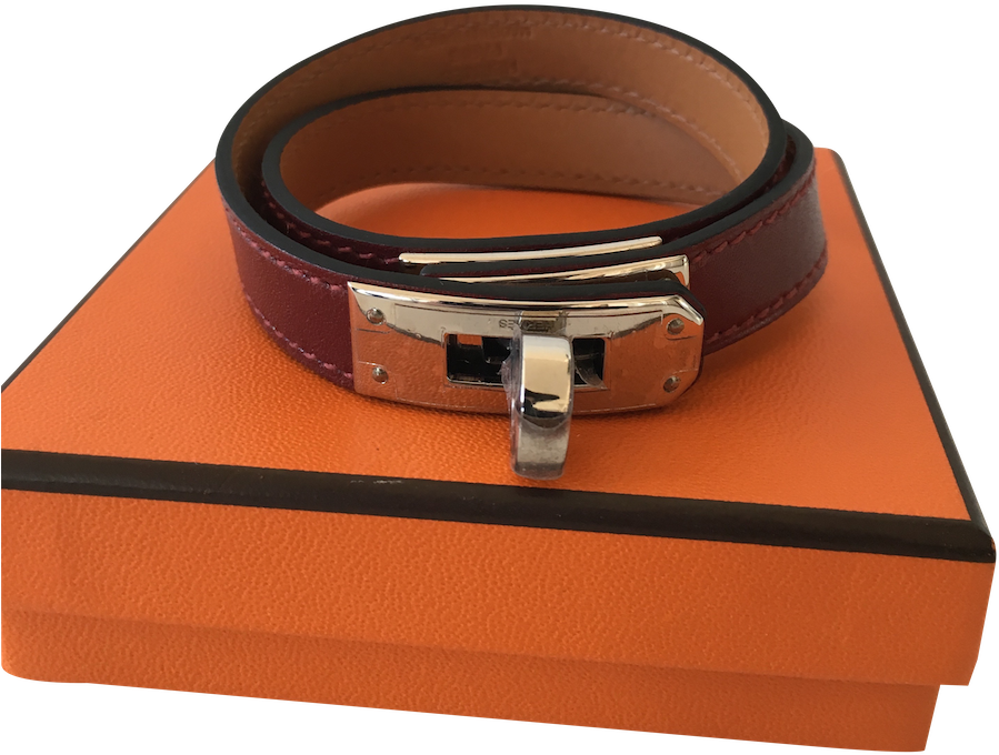 Hermes Kelly Bracelet Double Tour Box Rouge H - Belt Buckle (913x768), Png Download