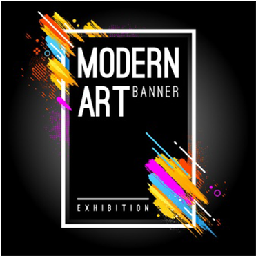 Design A Creative And Awesome Banner - Modern Art Banner Vector (550x370), Png Download