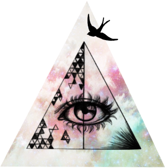 Triangle Eye Shape Hipster Vintage Retro Lack White - Throw Pillow (365x359), Png Download