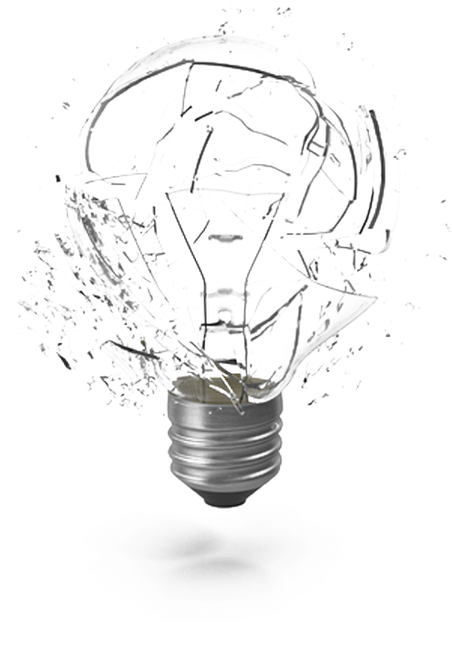 There's Power In The Word 'no' And We're Messing It - Broken Lamp Png (1000x1000), Png Download