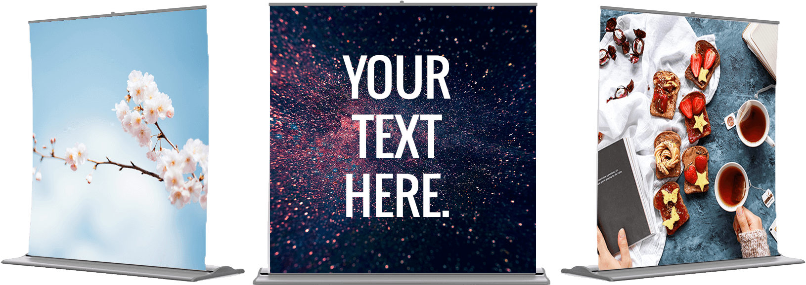 Pull Up Banners 200cm X 200cm Lseprint Singapore - Banner (1663x1189), Png Download