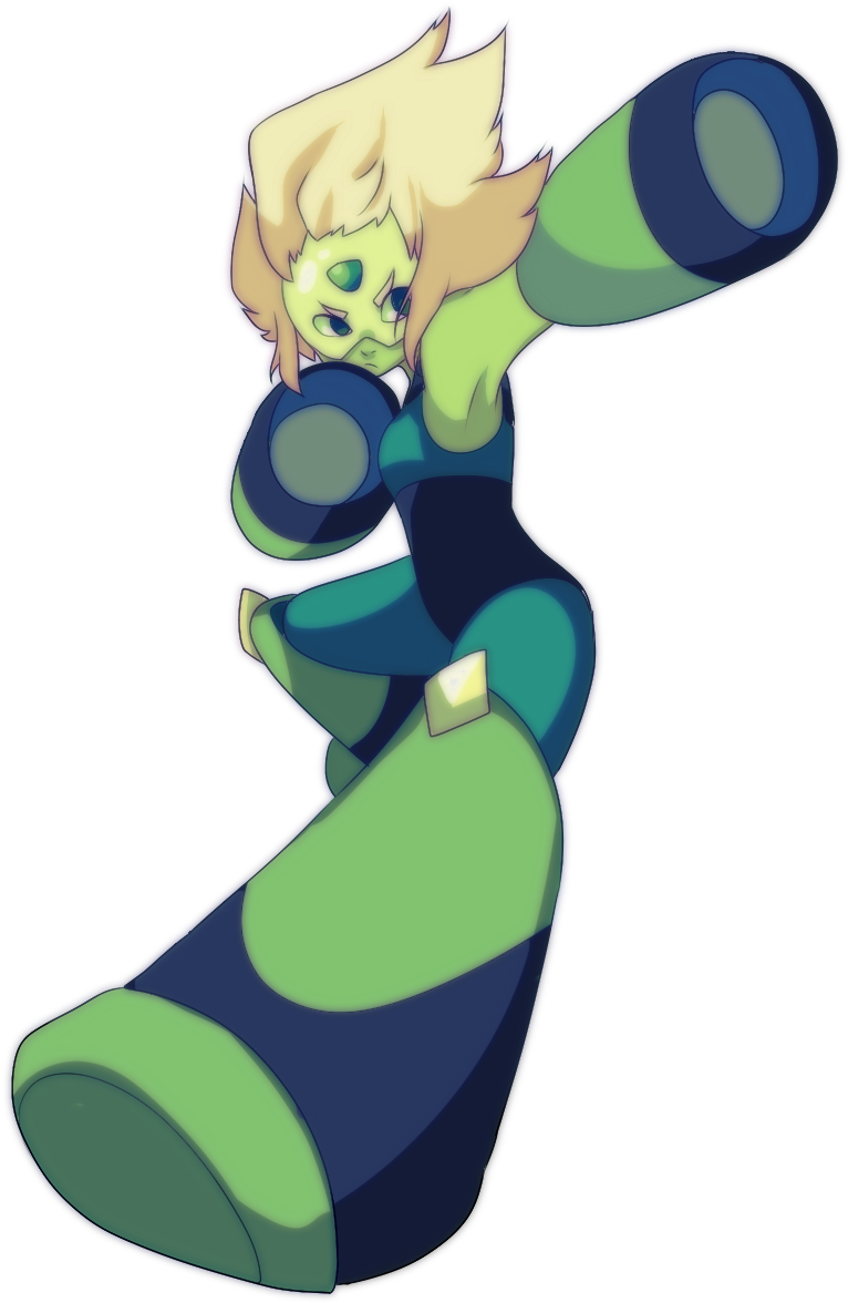 Super Fighting Peridot Barakoodra Steven Universe Know - Steven Universe Peridot Fighting (1000x1280), Png Download