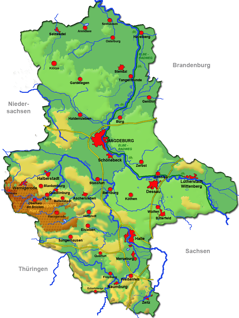 Sachsen Anhalt Karte-gross - Landkarte Von Sachsen Anhalt (952x1264), Png Download