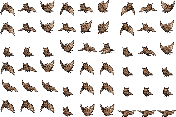 Wildlife Series Sv Battler Sprite - Odd Owl (576x384), Png Download