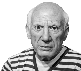 Pablo Picasso Black And White - Pablo Picasso (400x400), Png Download