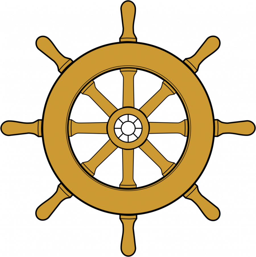 Boat Wheel Clipart Ship's Wheel Dharmachakra Clip Art - Boat Steering Wheel Clipart (900x901), Png Download