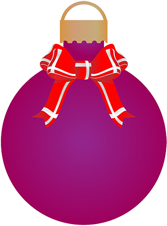 Silver Christmas Bauble - Christmas Clip Art Bauble (354x467), Png Download
