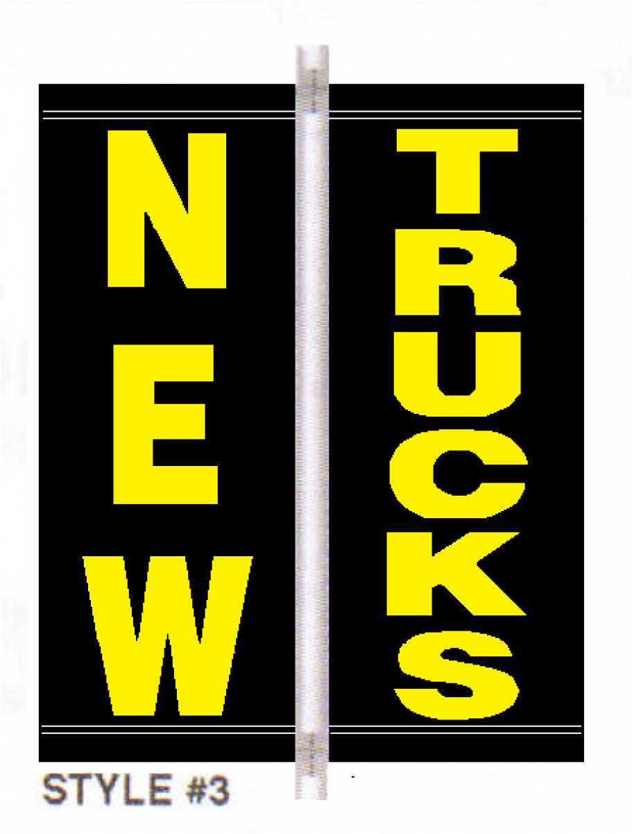 New Trucks Vinyl Pole Banner Set -black Background - Poster (1200x1200), Png Download