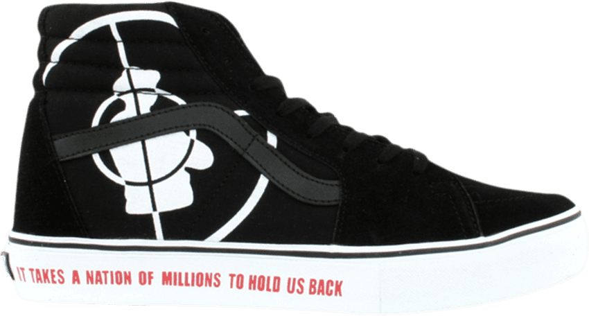 Sk8-hi Sl 'supreme Public Enemy' - Vans Sk8-hi (850x456), Png Download