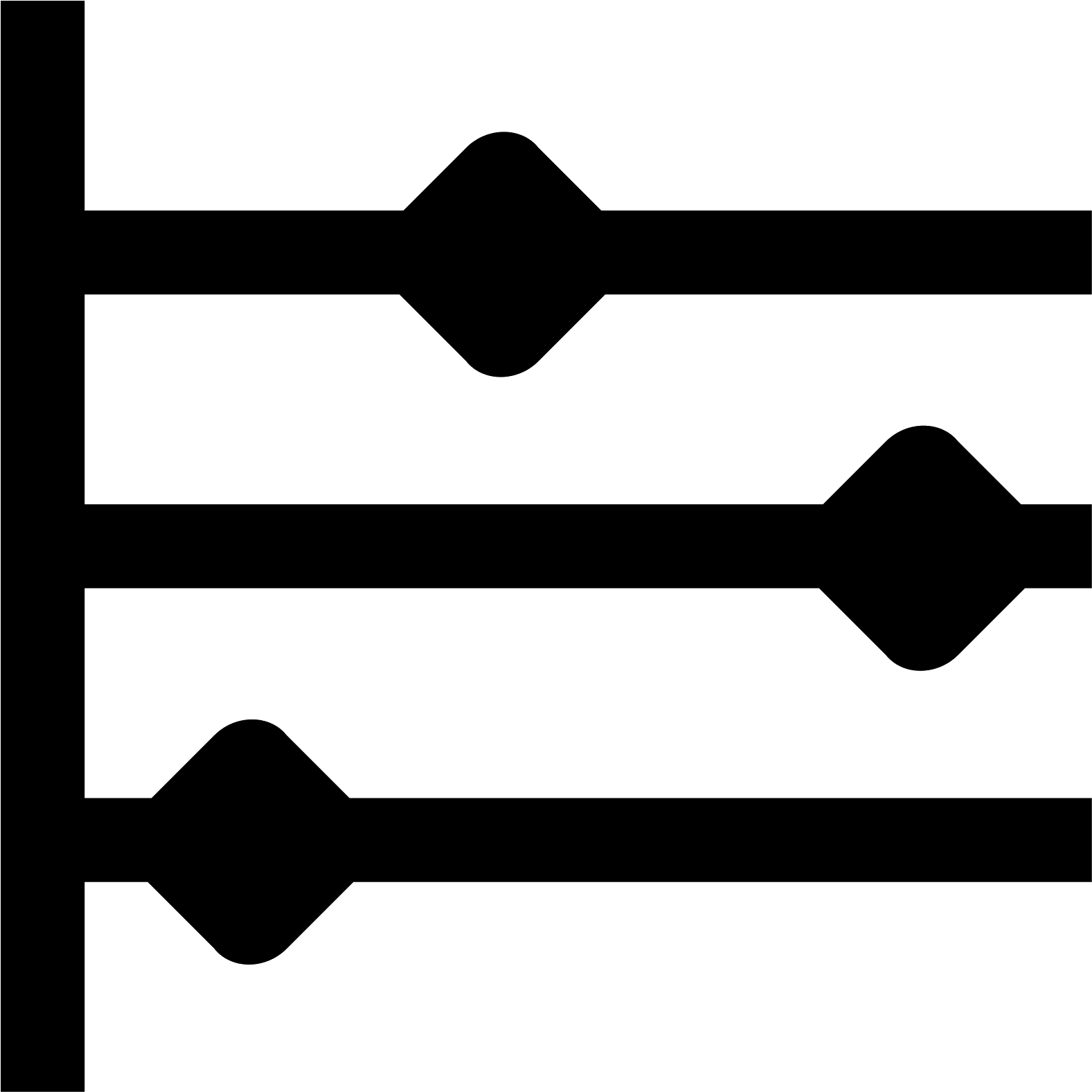 The Timeline Icon Is Comprised Of Four Lines And Three - Timeline Icon Png White (1600x1600), Png Download