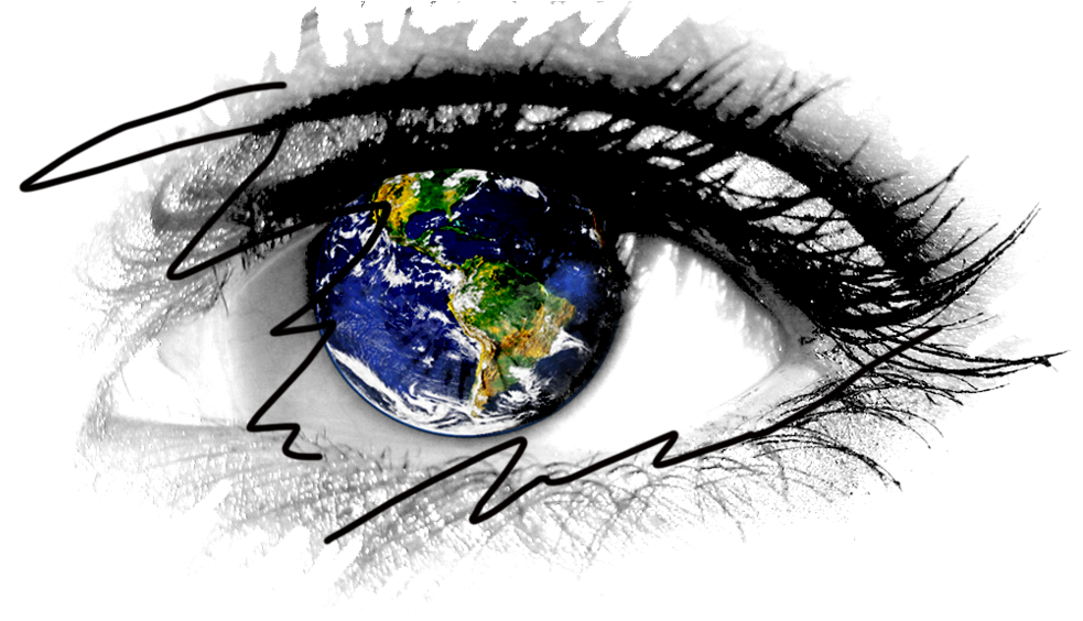 World Eye - Earth... By Douglas E Gogerty (1000x563), Png Download
