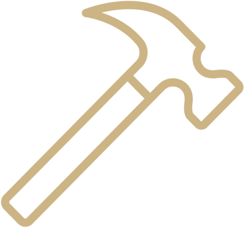 Icon-hammer - Hammer And Screwdriver Png (1000x493), Png Download