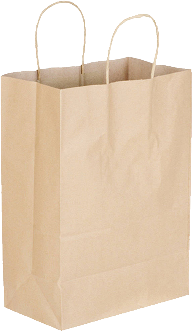 Small Kraft Paper Handle Bag - Student (1002x1211), Png Download