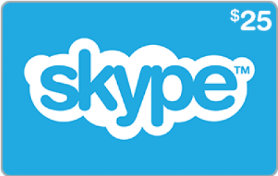 Skype $25 [digital Code] - Skype Credit Us Prepaid Card (400x400), Png Download