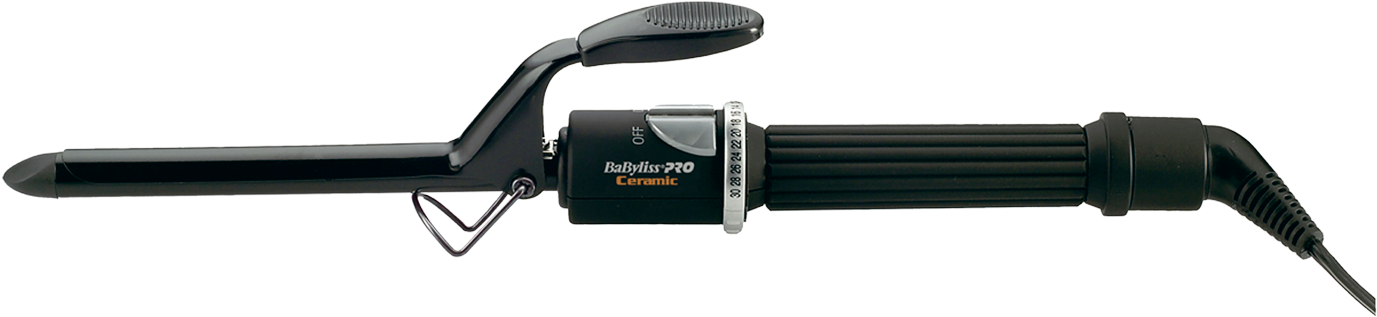 Black Ceramic Spring Curling Iron 1/2 Inch - Ceramic (1600x1600), Png Download