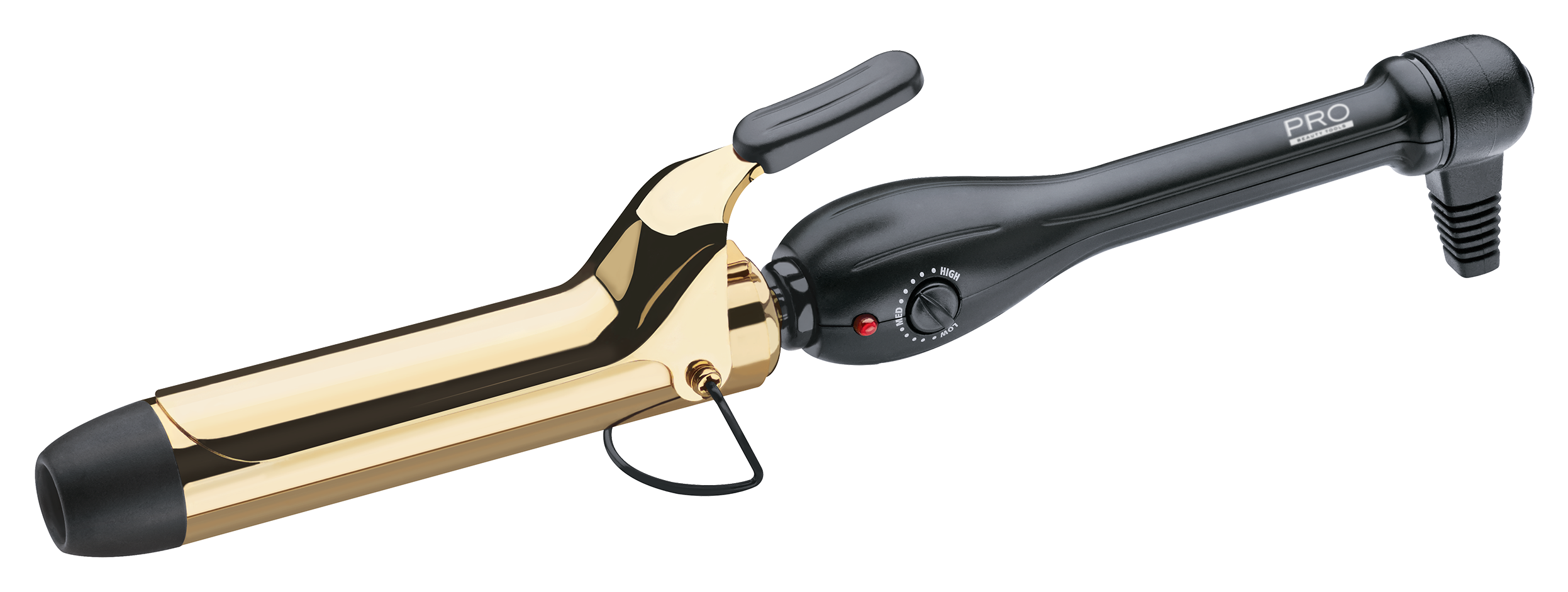 Pro Beauty Tools Professional 1 1/4" Gold Curling Iron (2588x1044), Png Download