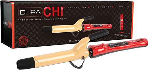 Dura Chi 1" Ceramic Spring Curling Iron - Chi Dura Curling Iron 1.25 Titanium Infused Ceramic (500x500), Png Download