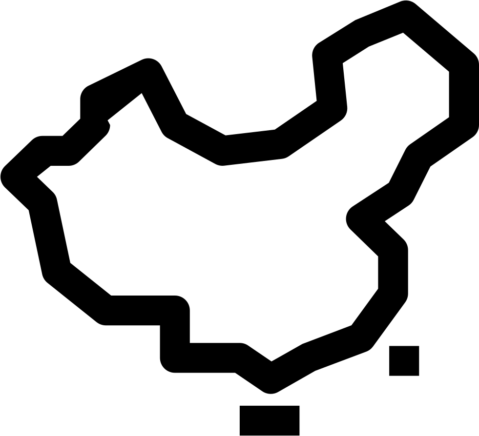 Map Of China (981x894), Png Download