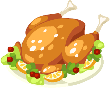Roast Turkey - Restaurant City (361x361), Png Download