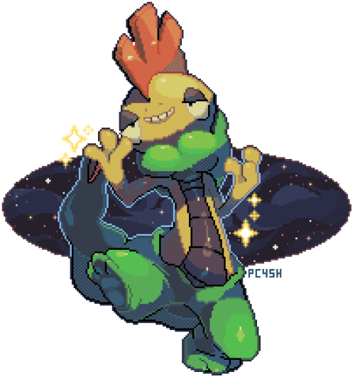 Pokemon My Art Fanart Pixel Art Pixel Bowser Artists - Cartoon (500x534), Png Download