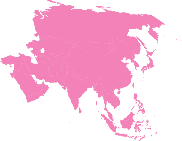 Asia Clip Art Map (600x466), Png Download