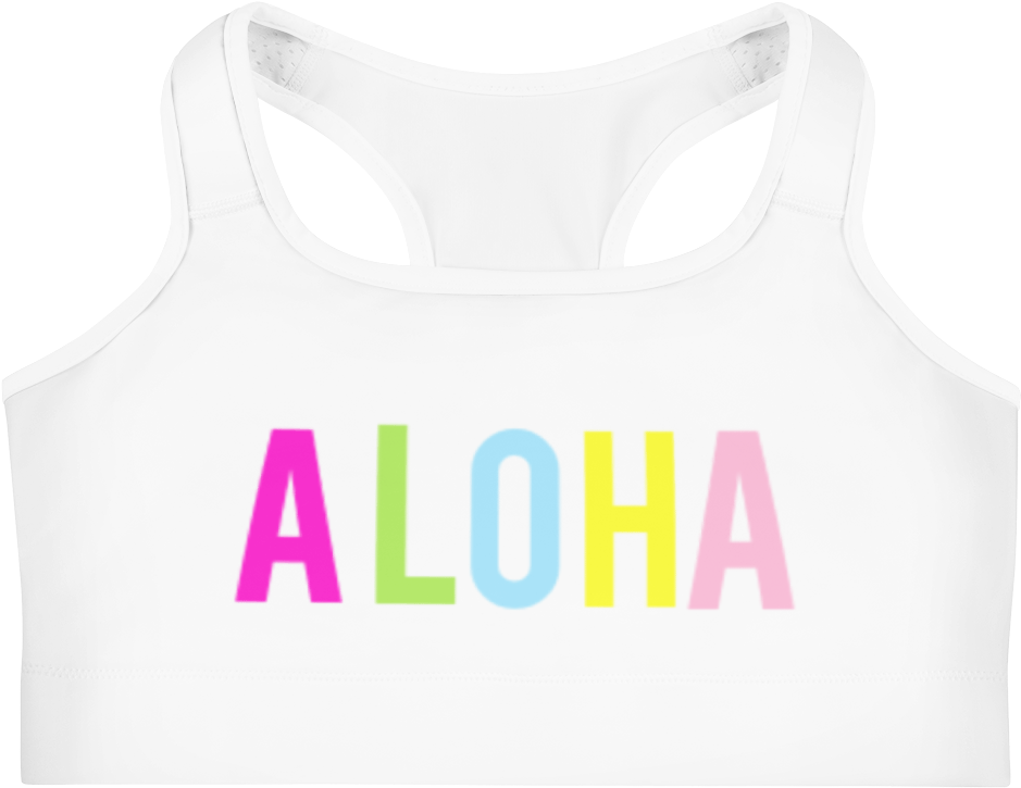 Sports Bra - Aloha - Coconut Cheeks - Sports (1000x1000), Png Download