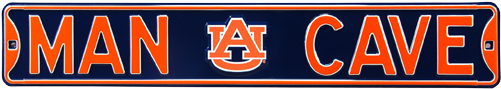 Auburn Tigers “man Cave” Authentic Street Sign - Man Cave Denver Broncos Steel Sign Wall Sign 36 X 6in (500x500), Png Download