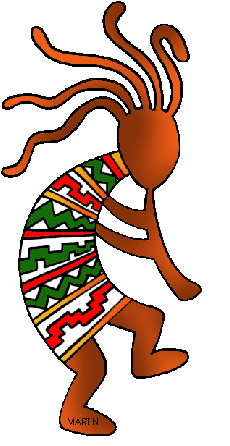 Kokopelli - New Mexico Native Art (257x469), Png Download
