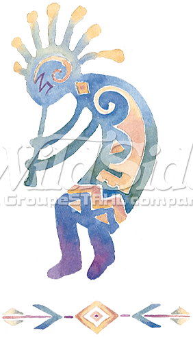 Sw Kokopelli - Mountain Native American Indian Tribe Kokopelli Fleece (282x493), Png Download