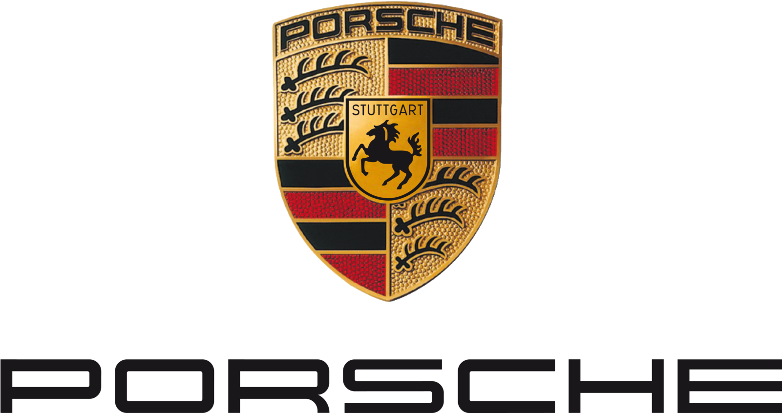 Assetto Corsa - Porsche Crest 3d Logo Sticker (1600x866), Png Download
