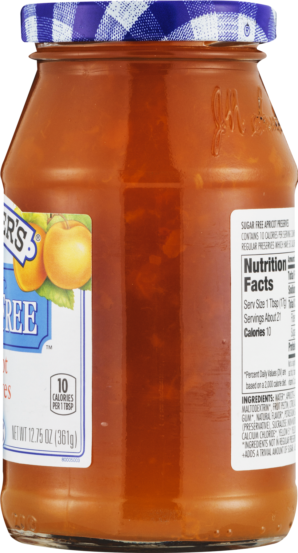 Smucker's Sugar Free Apricot Preserves, - Smucker's Sugar Free Preserves, Red Raspberry - 12.75 (1800x1800), Png Download