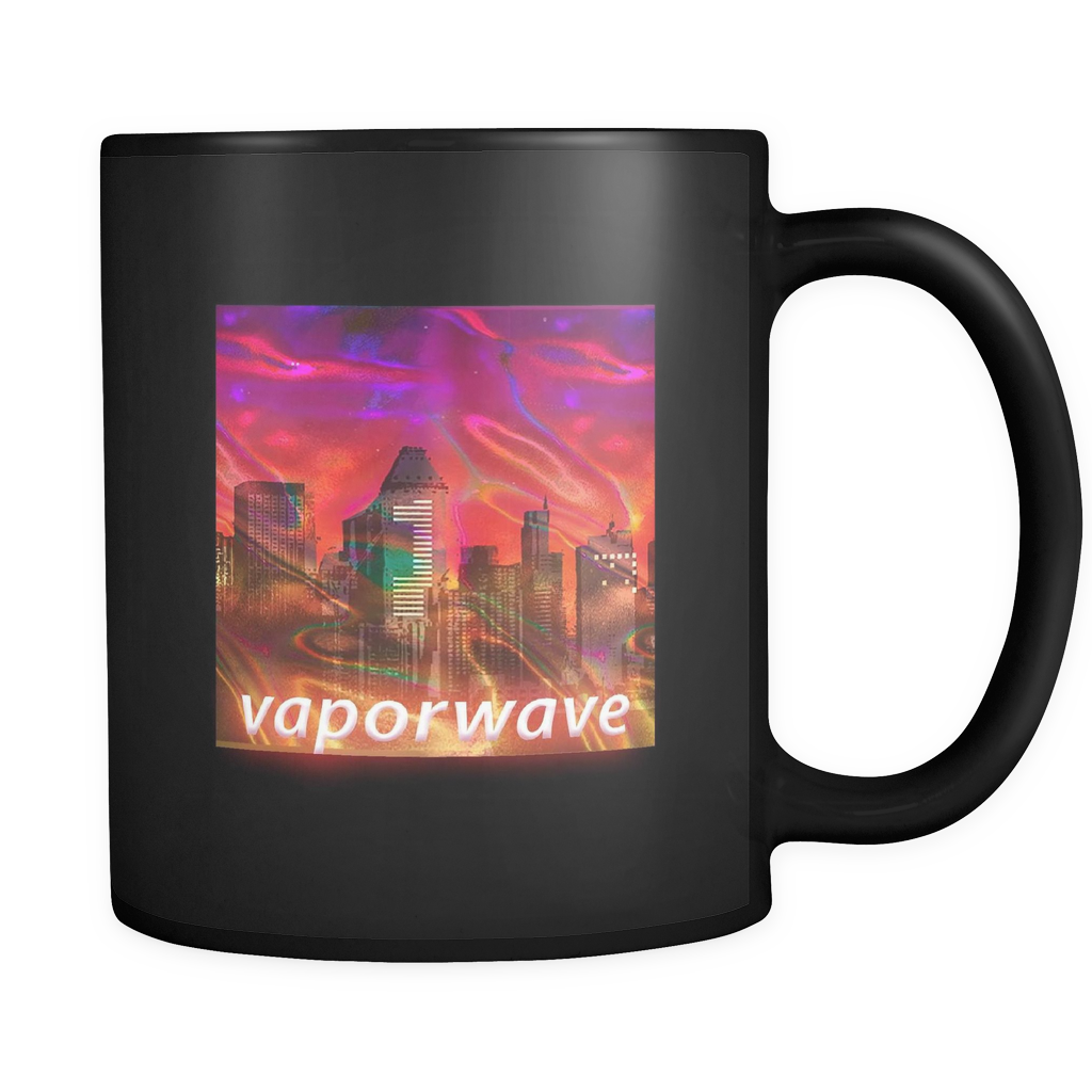 Vaporwave Cities - Lord Of The Cats Mug (1024x1024), Png Download