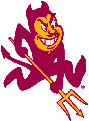Kokopelli Player Southwest Southwestern State Sun Trickster - Arizona State Sun Devils Logo Png (321x437), Png Download