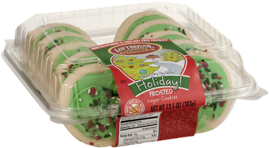 Lofthouse Cookies Holiday Frosted Sugar Cookies, 13.5 (600x600), Png Download