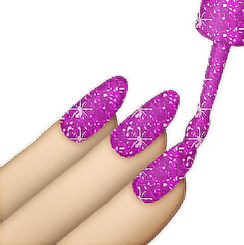 Nail Polish Emoji Gif (490x492), Png Download