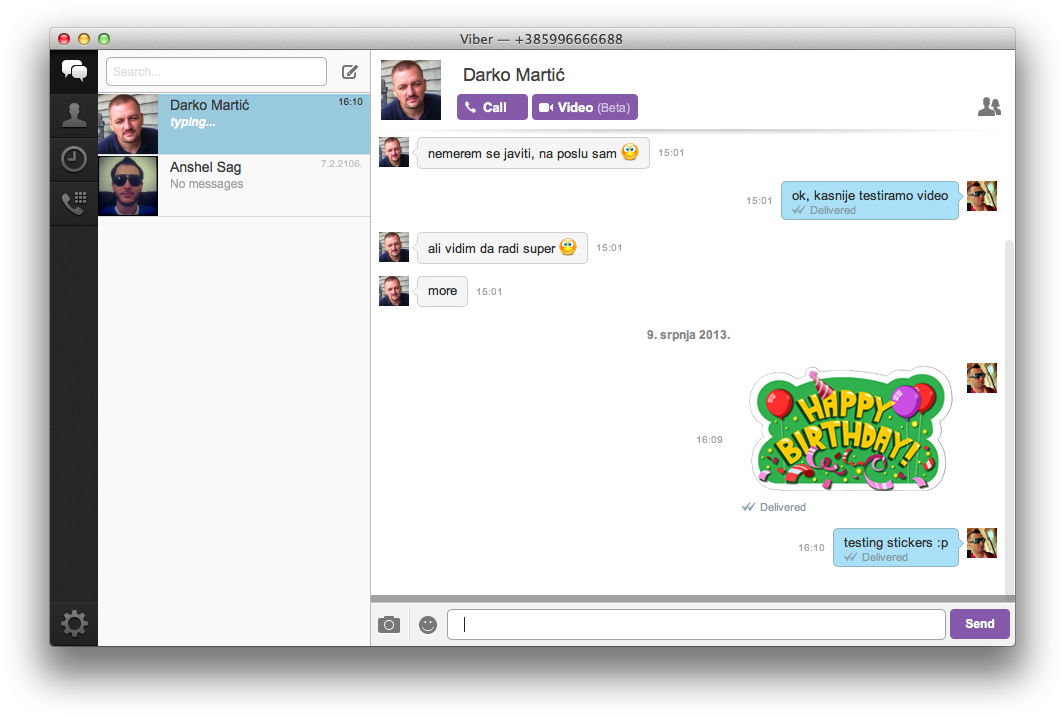 Share - - Viber Typing On Mac (1079x732), Png Download