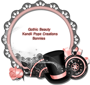 Bonnies Creations Used My Gothic Beauty Kit To Create - Picture Frame (400x375), Png Download