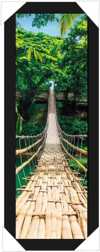 #929 - Obraz Na Szkle Most Dżungla Widok Gpa55x100-3185 (500x500), Png Download
