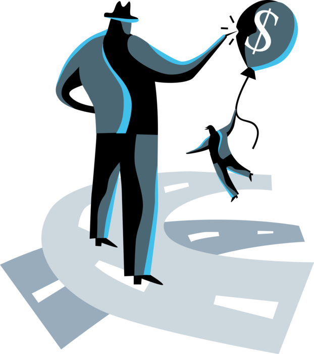 Vector Illustration Of Businessman Deflates Competition - Illustration (622x700), Png Download